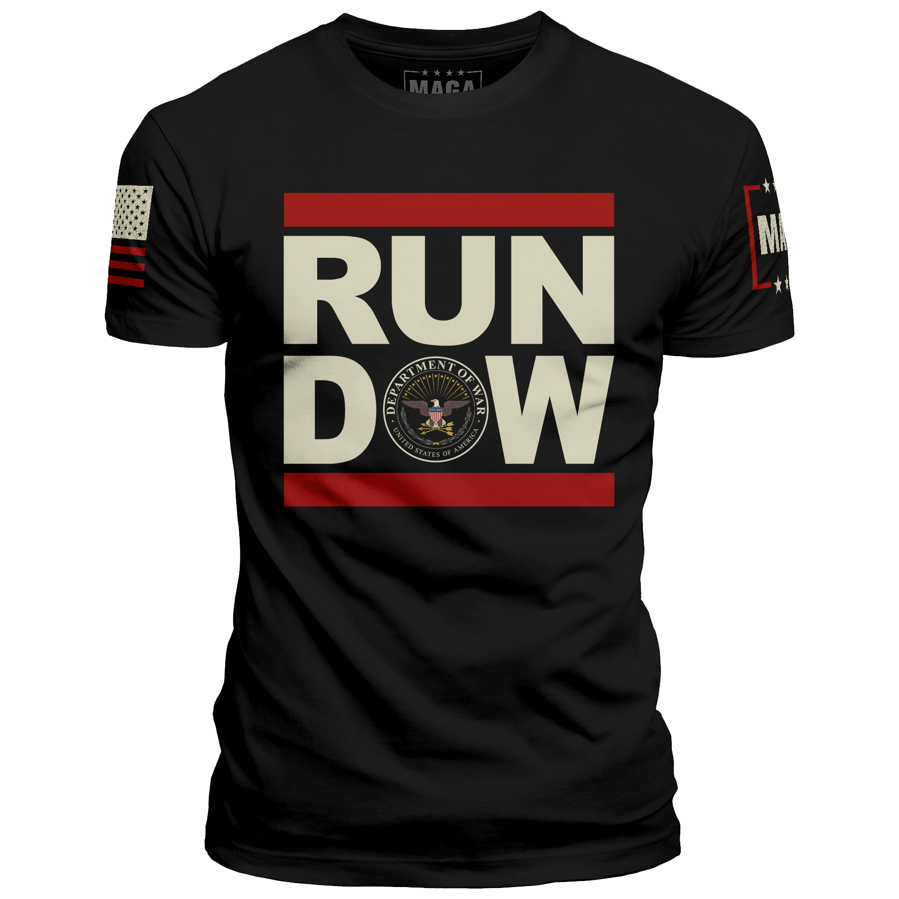 Black / S Run DOW maga trump