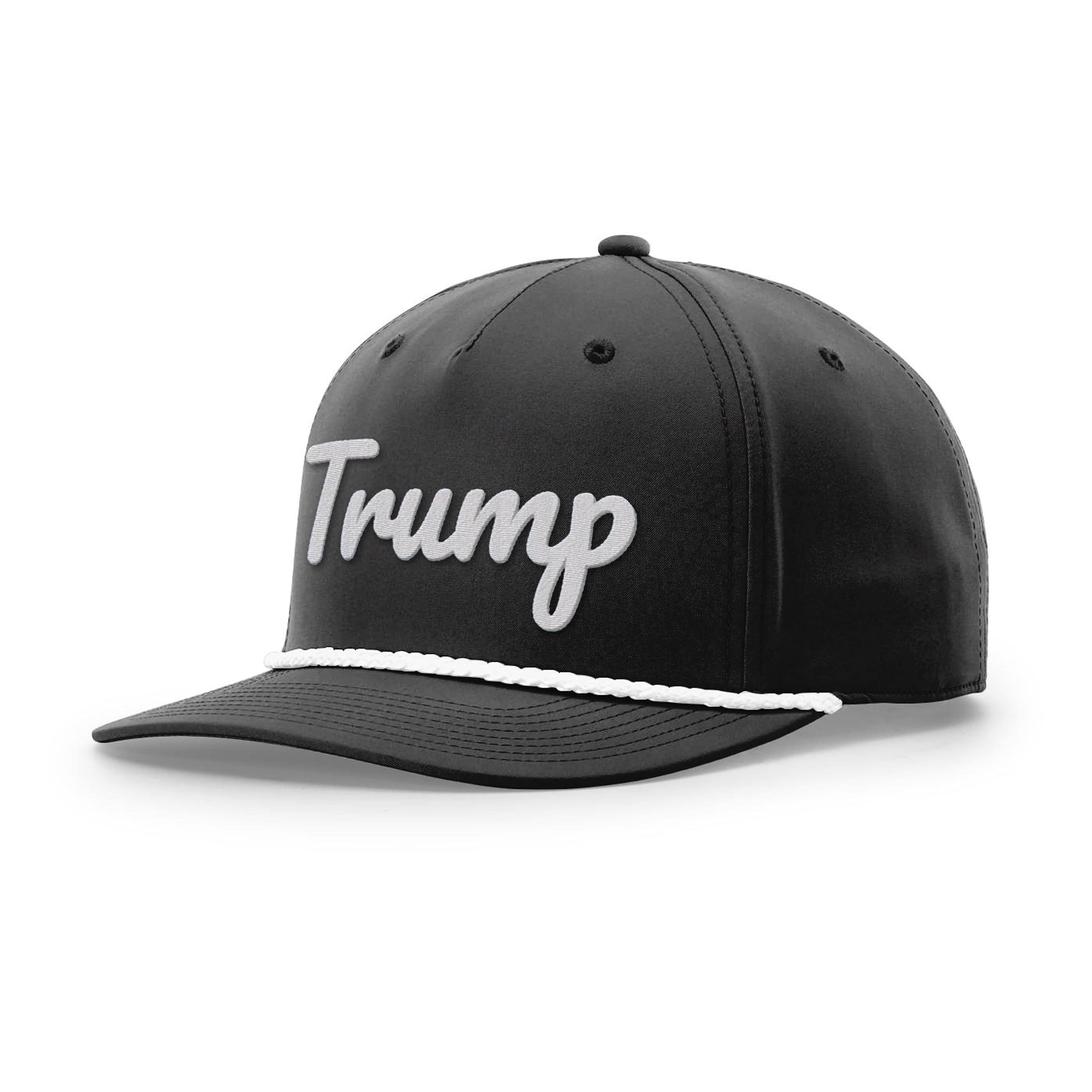Five Panel Classic Rope / Black/White / OS Trump Rope Hat maga trump