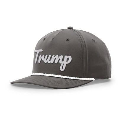 Five Panel Classic Rope / Dark Gray/White / OS Trump Rope Hat maga trump