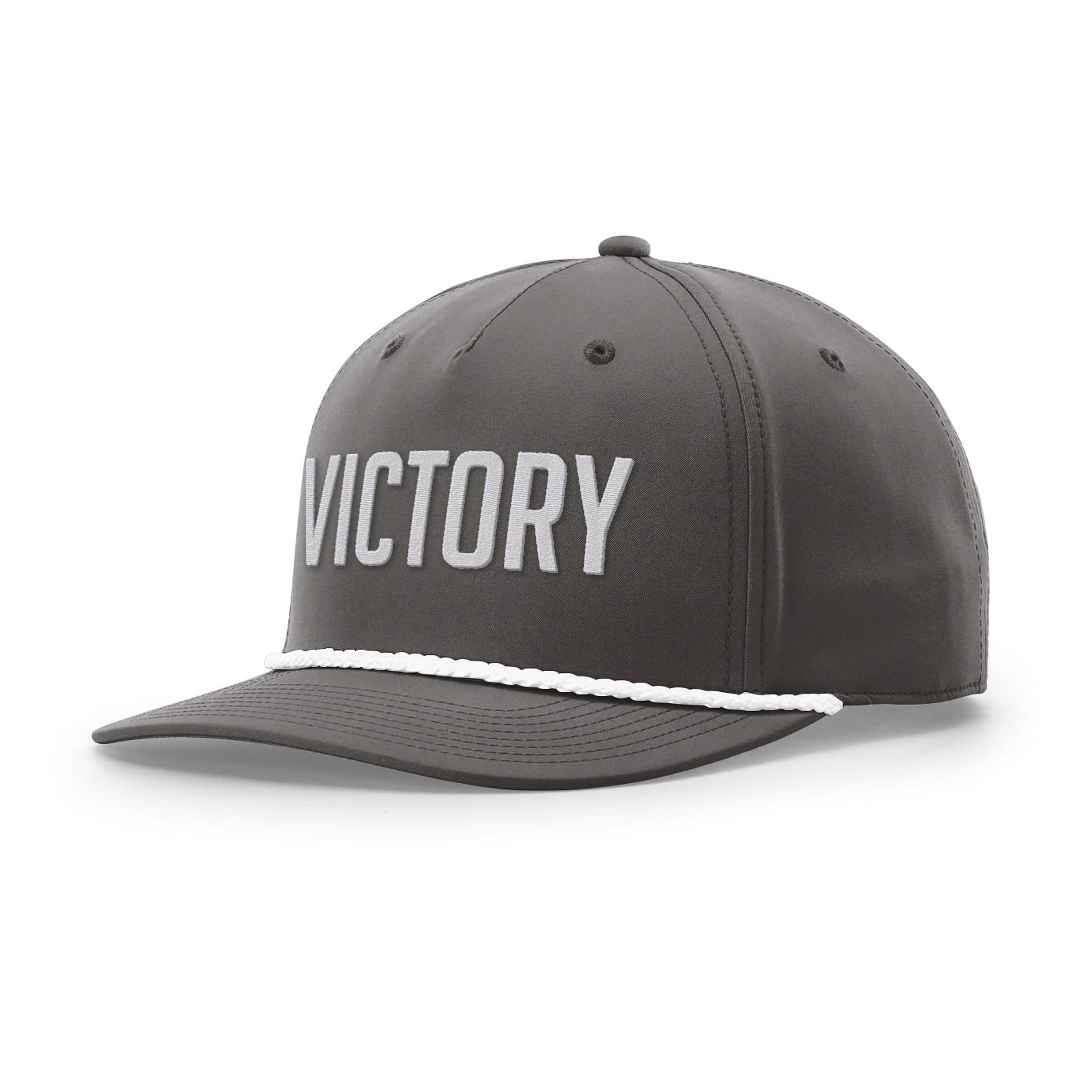 Five Panel Classic Rope / Dark Gray/White / OS Victory Rope Hat maga trump