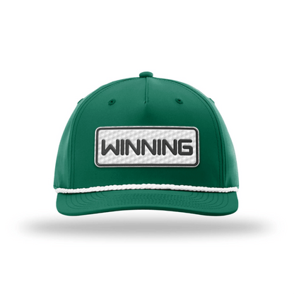 Five Panel Classic Rope / Green/White Winning Golf Patch Rope Hat maga trump