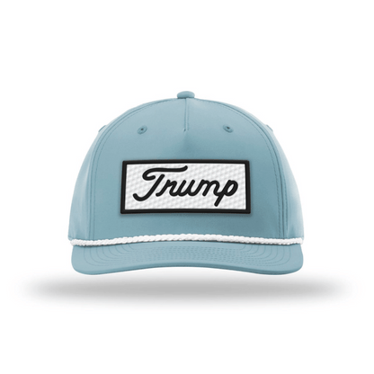Five Panel Classic Rope / Light Blue Trump Golf Ball Patch Rope Hat maga trump