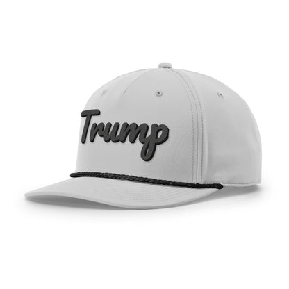 Five Panel Classic Rope / Light Grey and Black / OS Trump Rope Hat maga trump