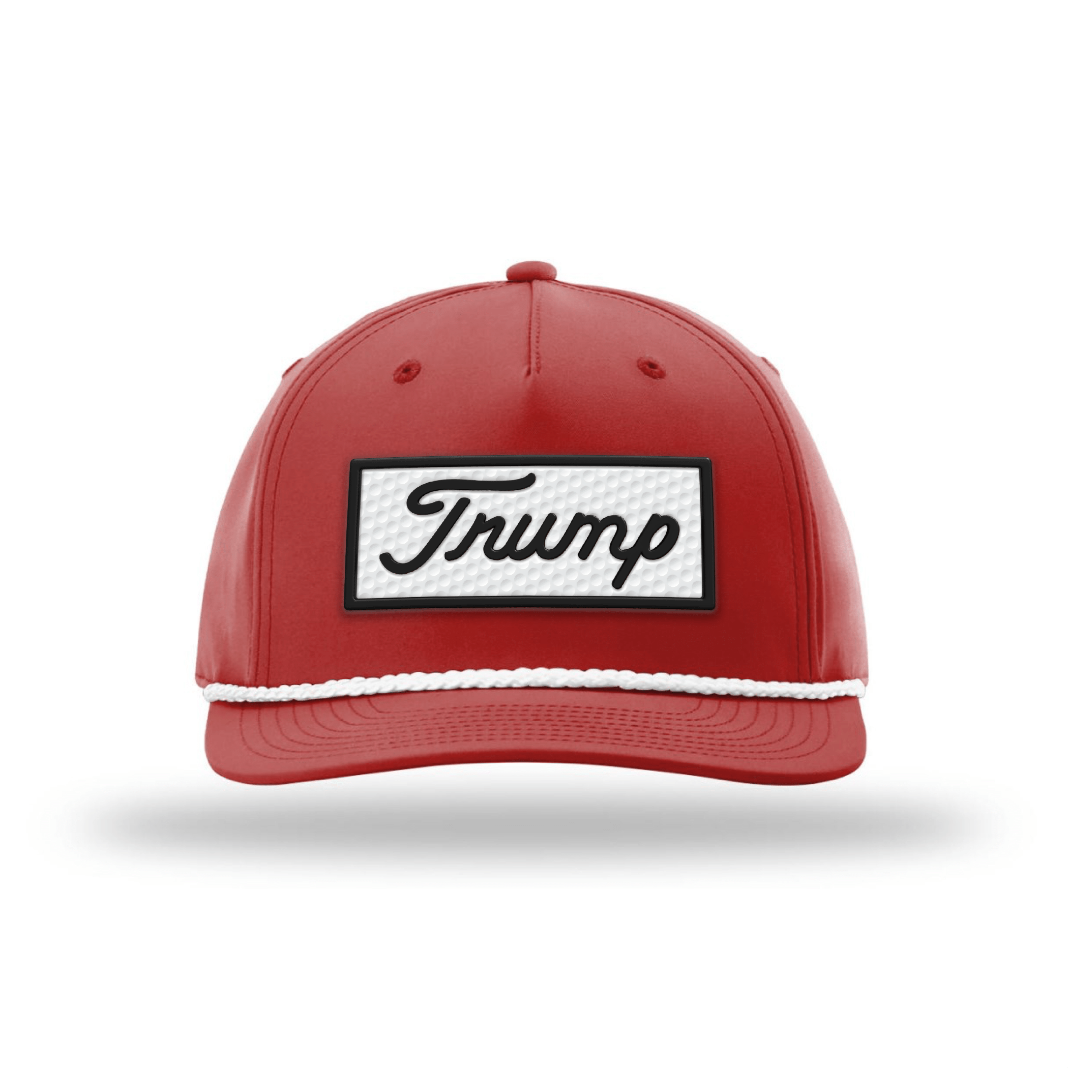Five Panel Classic Rope / Red / White Trump Golf Ball Patch Rope Hat maga trump