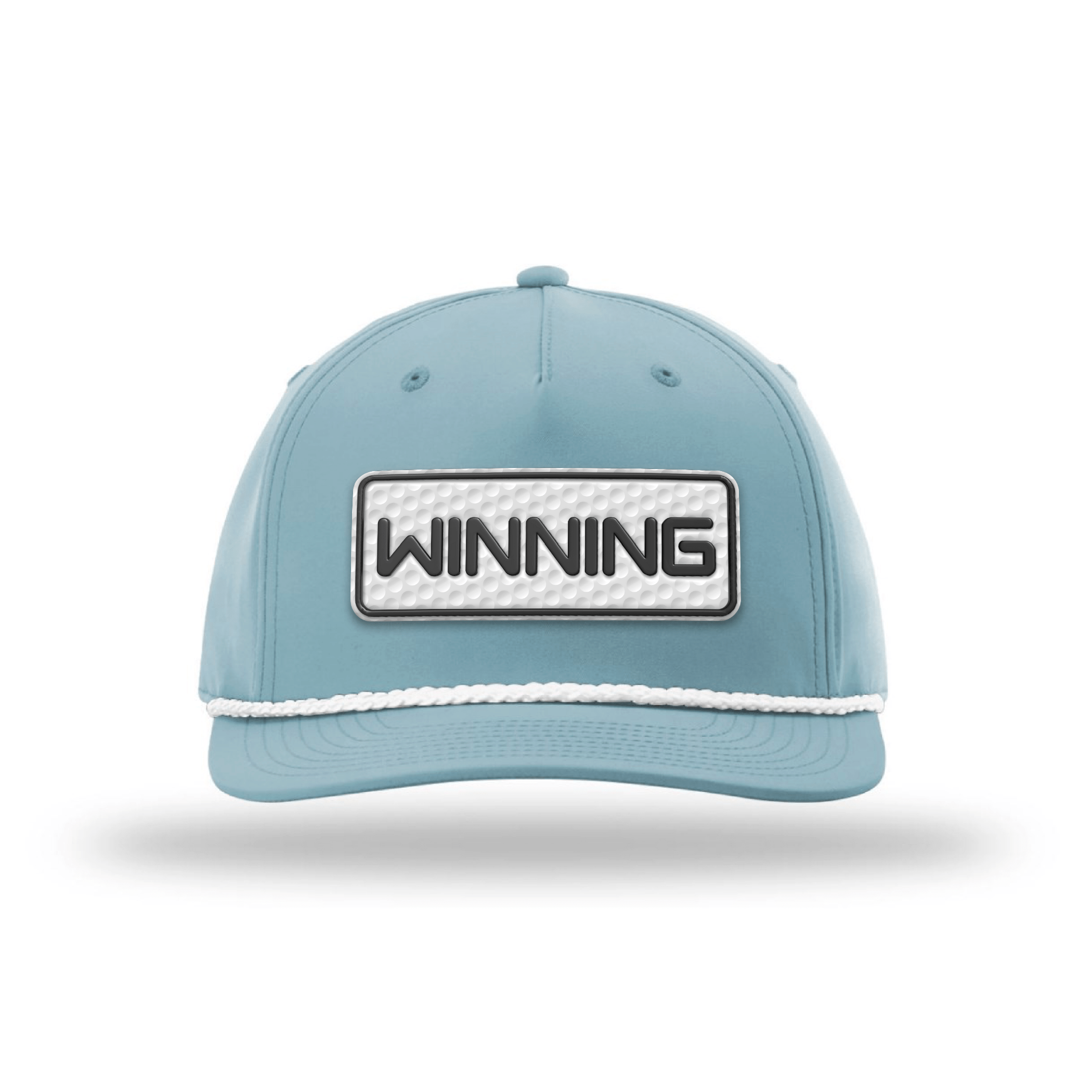 Five Panel Classic Rope / Smoke Blue/White Winning Golf Patch Rope Hat maga trump