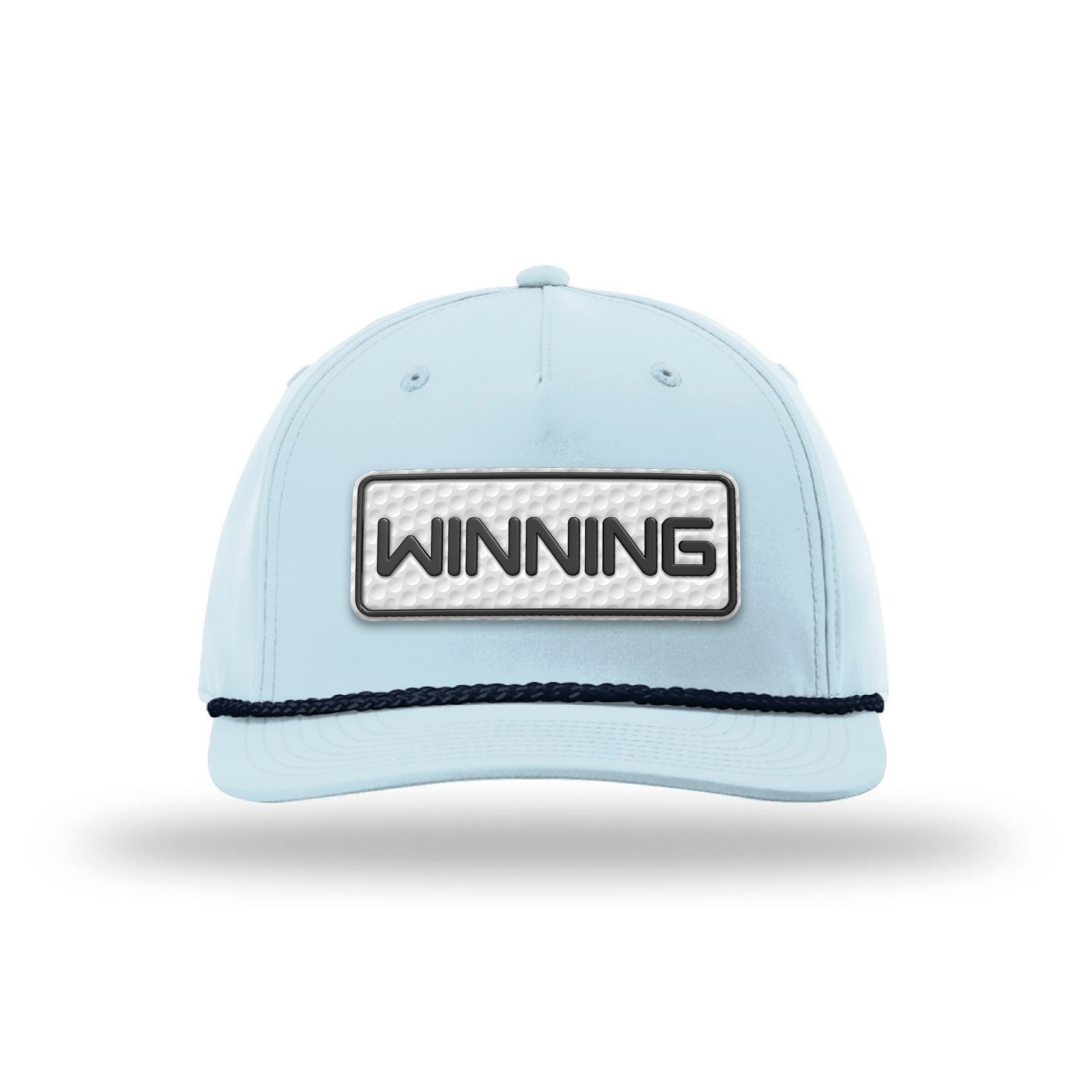 Five Panel Classic Rope / Soft Blue/Navy Winning Golf Patch Rope Hat maga trump