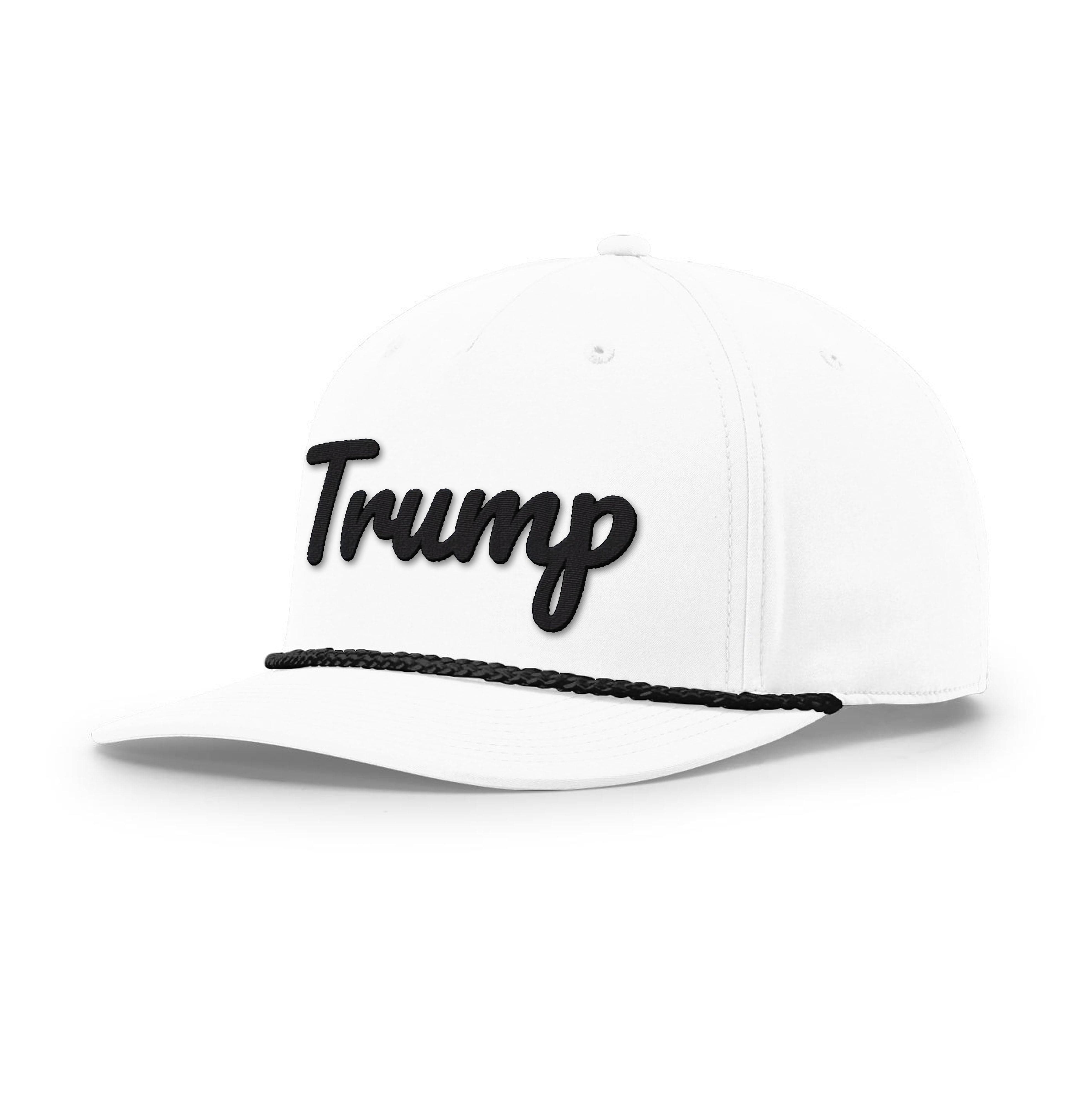 Five Panel Classic Rope / White/Black / OS Trump Rope Hat maga trump