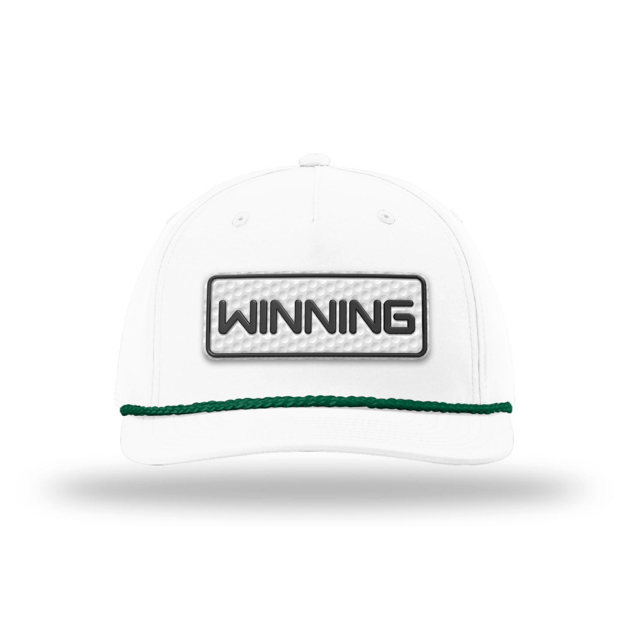 Five Panel Classic Rope / White/Green Winning Golf Patch Rope Hat maga trump