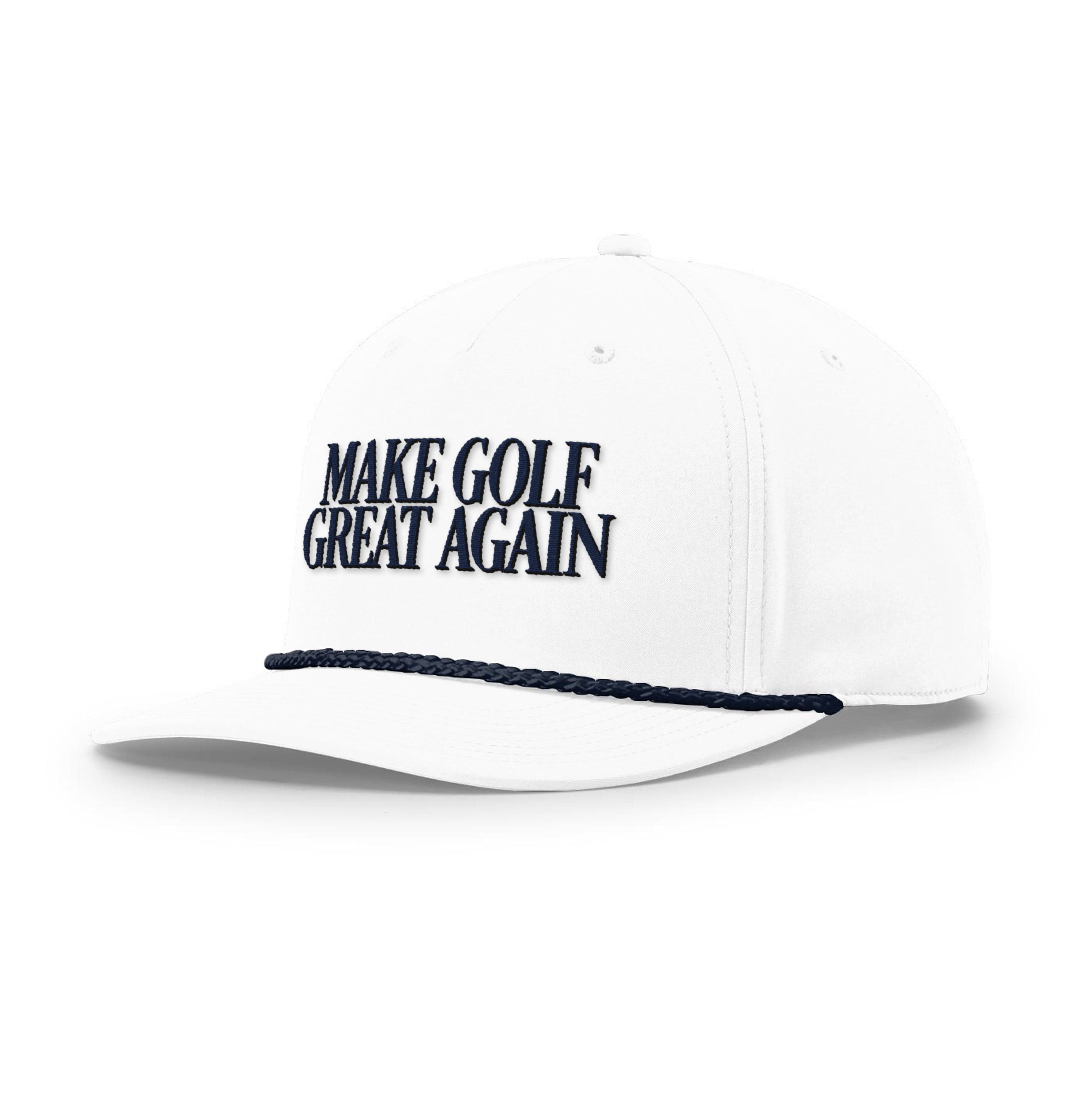 Five Panel Classic Rope / White/Navy / OS MAKE GOLF GREAT AGAIN Rope Hat maga trump