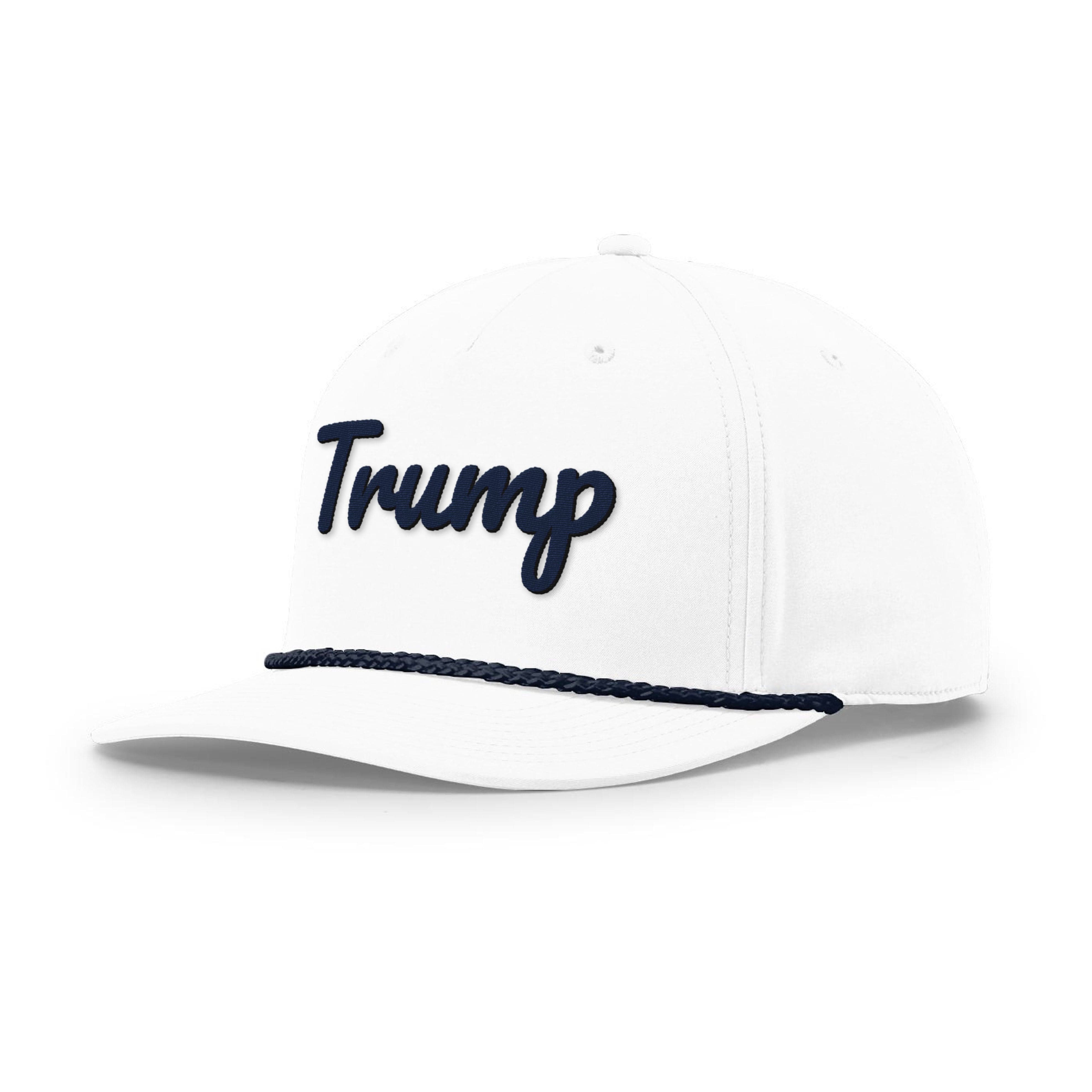 Five Panel Classic Rope / White/Navy / OS Trump Rope Hat maga trump