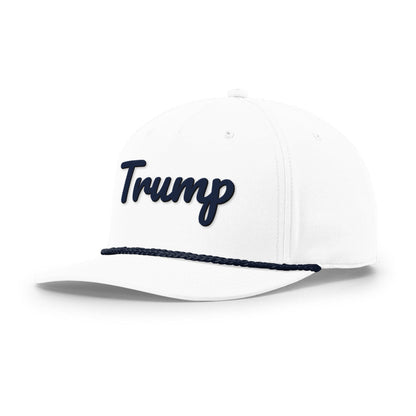 Five Panel Classic Rope / White/Navy / OS Trump Rope Hat maga trump