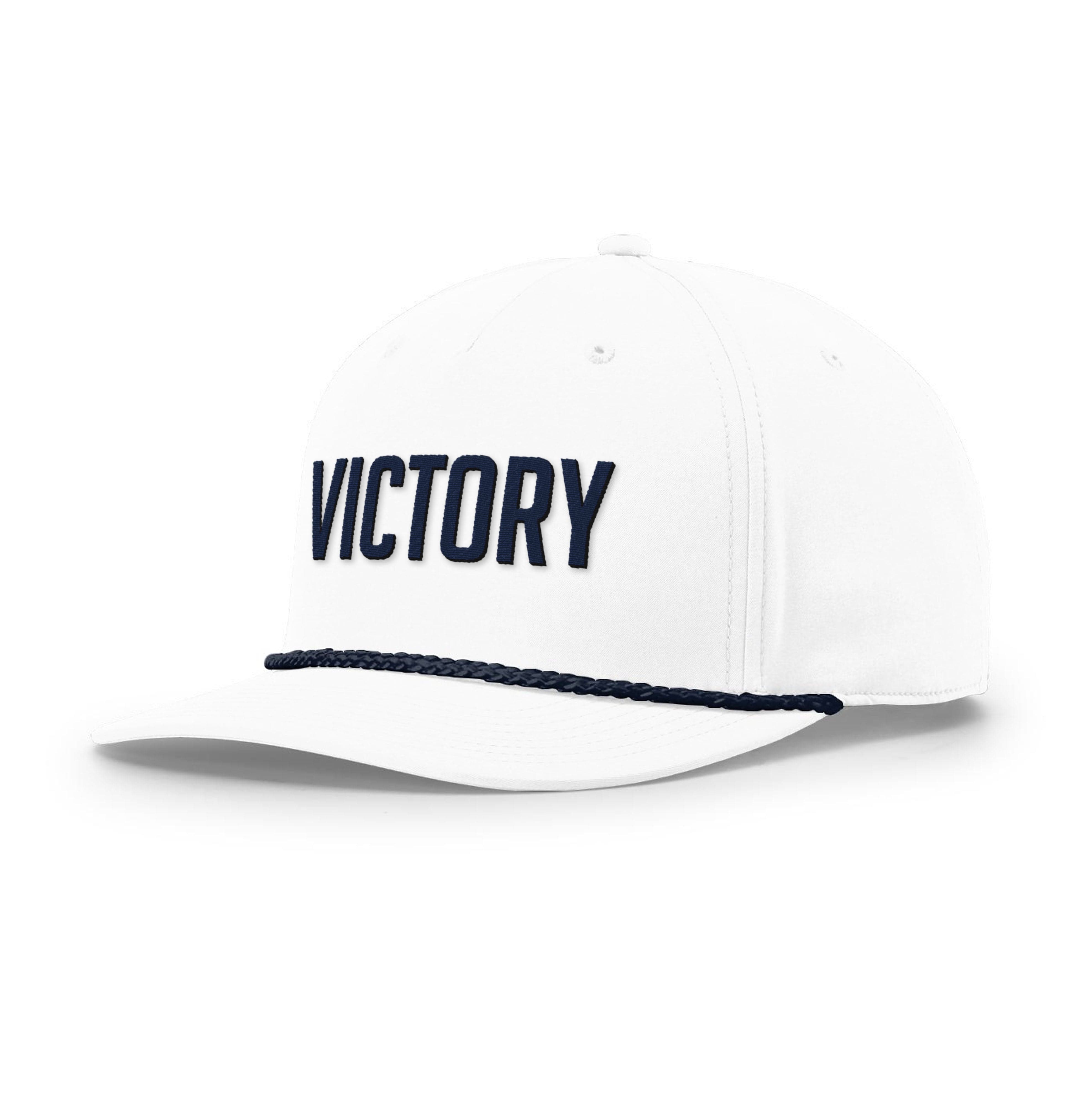 Five Panel Classic Rope / White/Navy / OS Victory Rope Hat maga trump