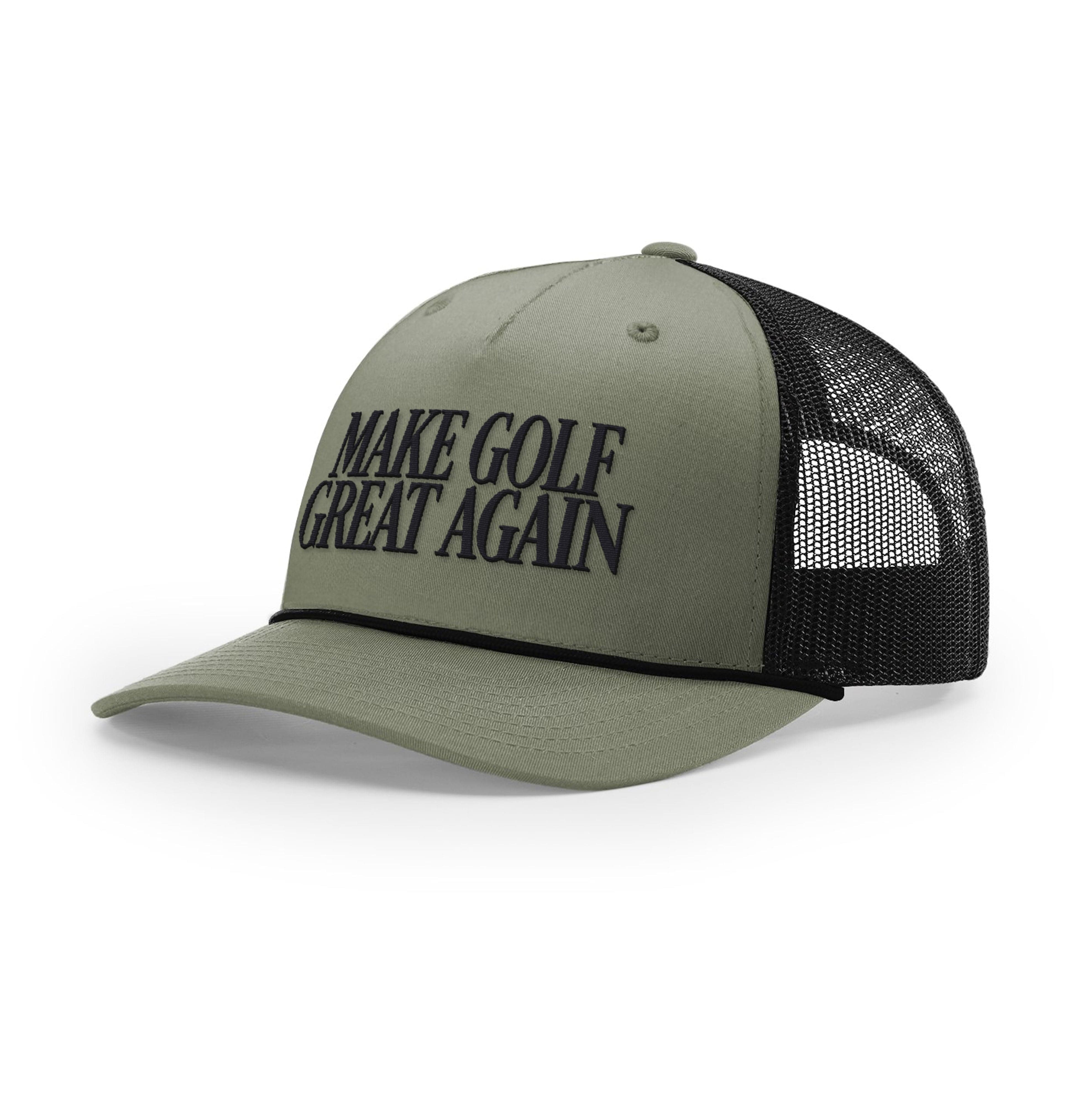 Five Panel Trucker with Rope / Loden/Black / OS Make Golf Great Again Rope Trucker Hat maga trump