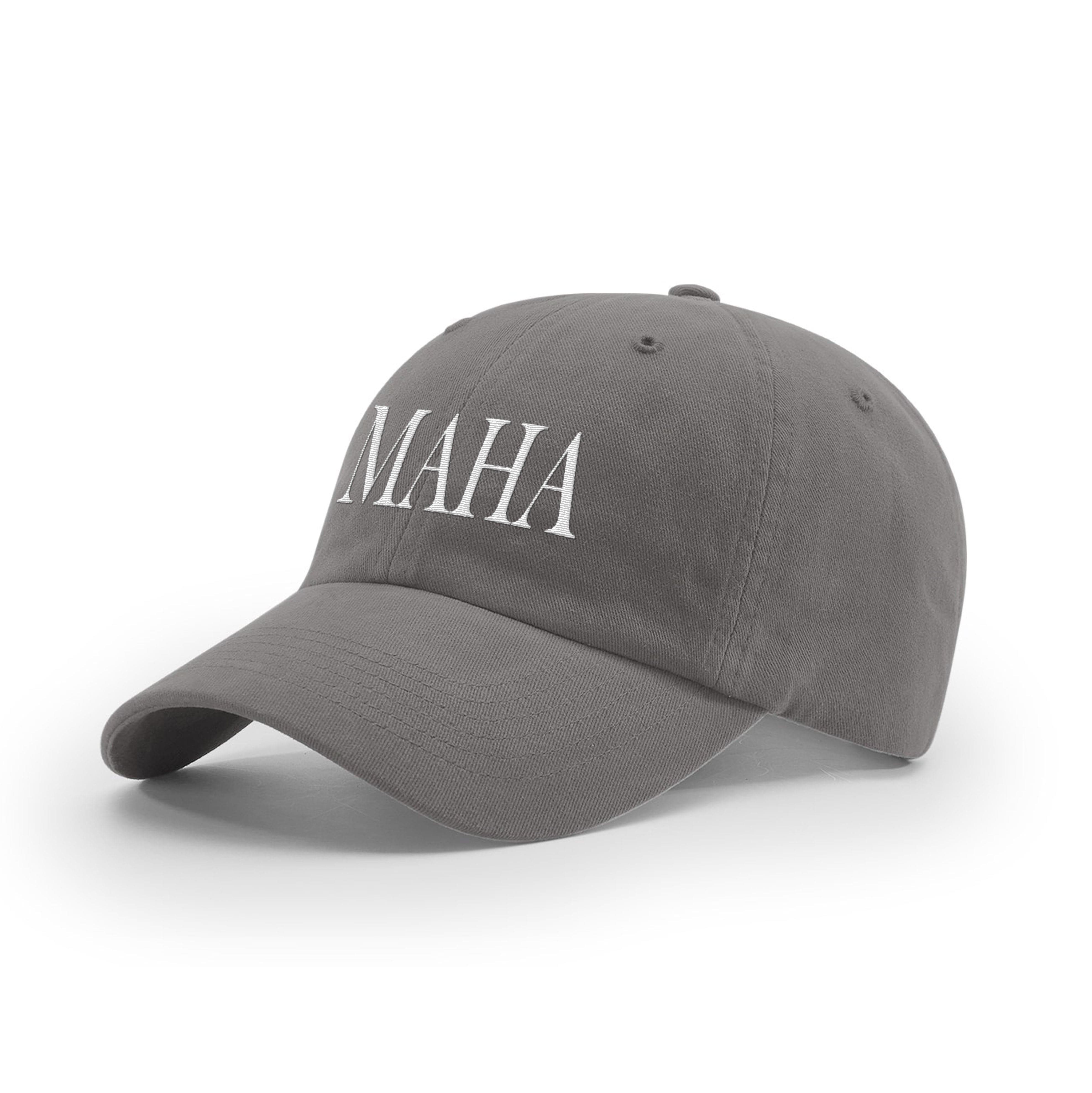 GARMENT WASHED TWILL / Charcoal / OS MAHA Mom Hat maga trump