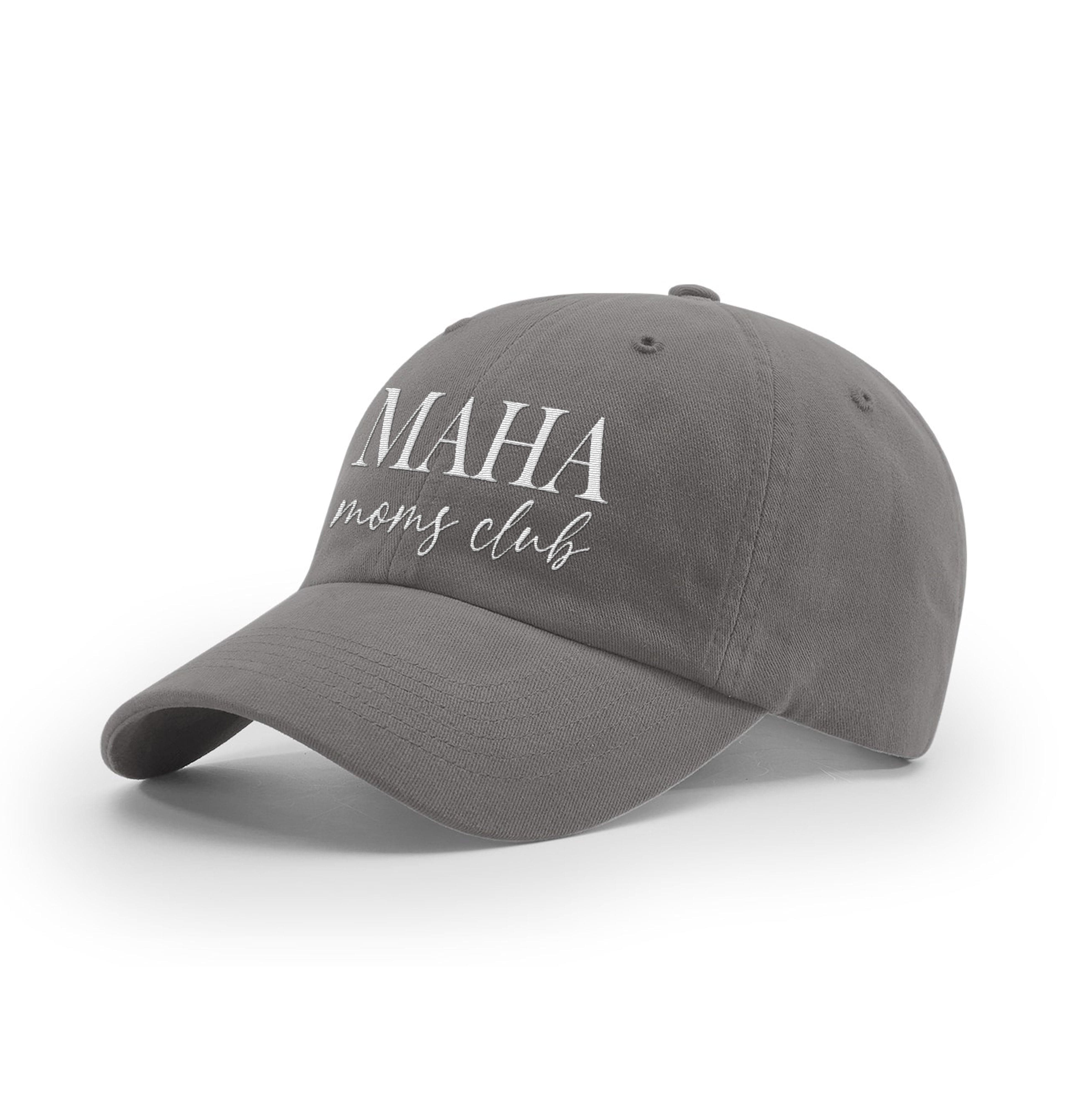 GARMENT WASHED TWILL / Charcoal / OS MAHA Moms Club Mom Hat maga trump