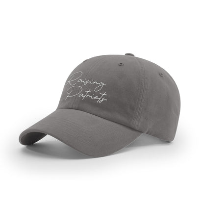GARMENT WASHED TWILL / Charcoal / OS Raising Patriots Mom Hat maga trump