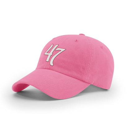 GARMENT WASHED TWILL / Hot Pink / OS 47 Mom Hat maga trump