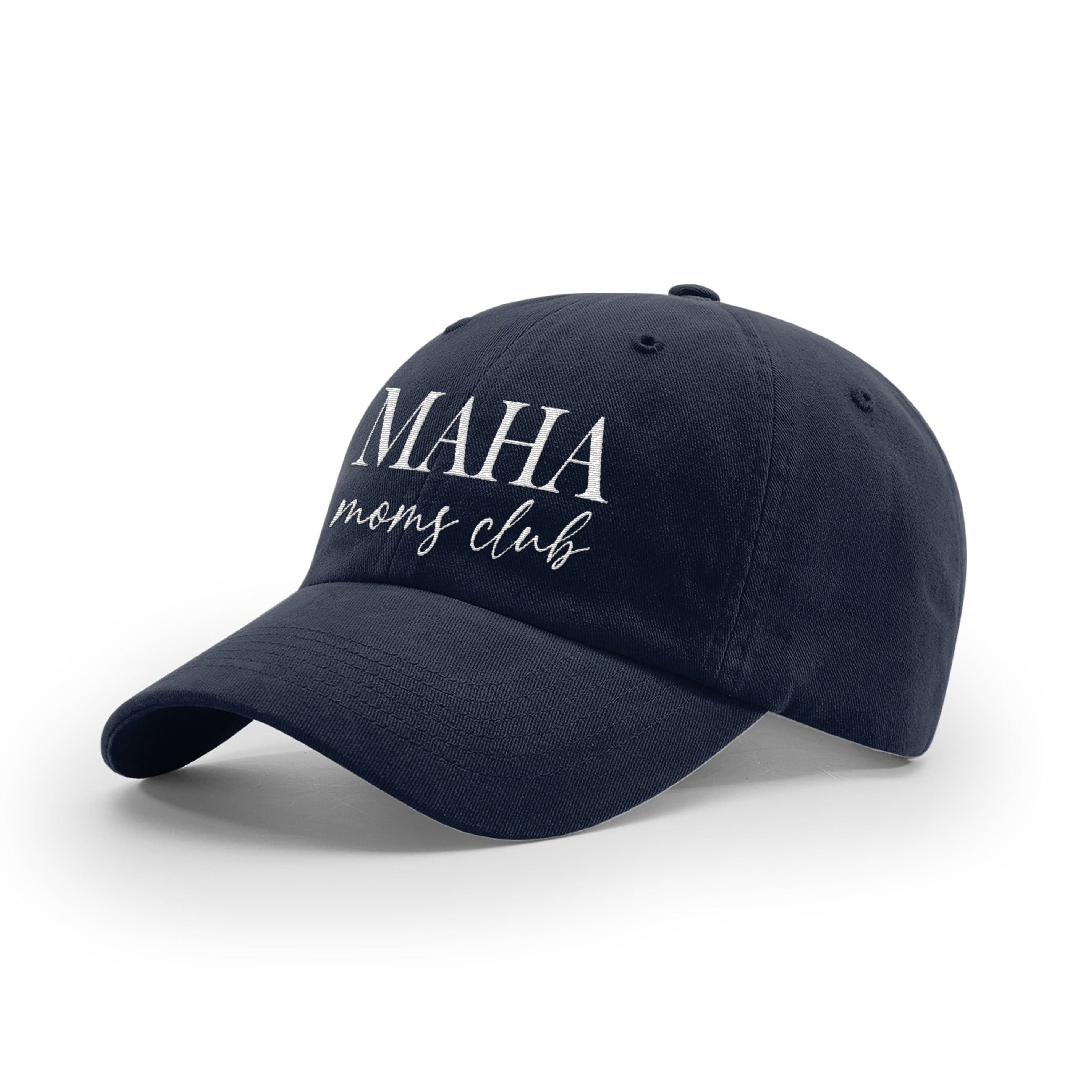 GARMENT WASHED TWILL / Navy / OS MAHA Moms Club Mom Hat maga trump