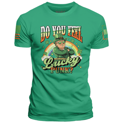 Green / S Do You Feel Lucky - St Paddy Trump maga trump