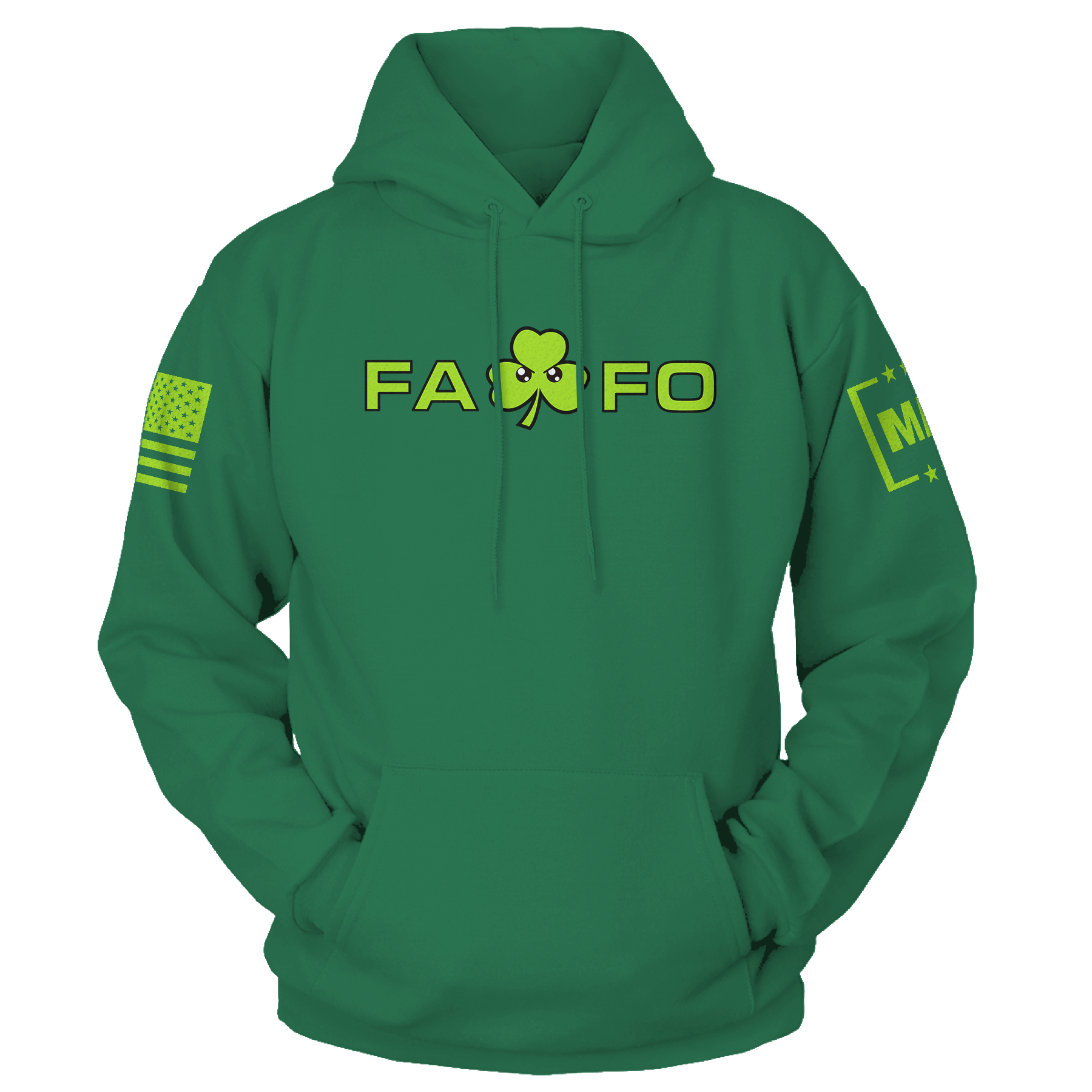 Green / S FAFO - St Paddy Hoodie maga trump