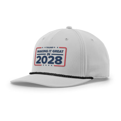 Heather Gray/Black Making it Great in 2028 Rope Hat maga trump