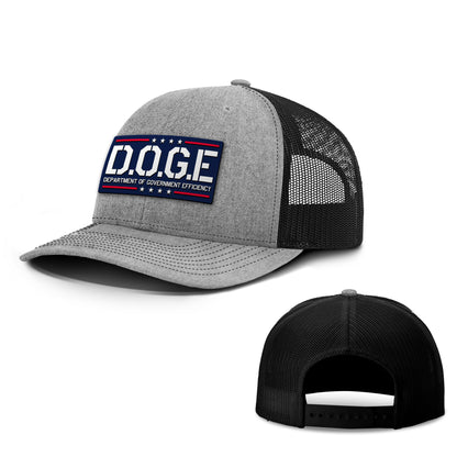 Heather Grey/ Black / OS D.O.G.E Department Of Government Efficiency Trucker Hat maga trump