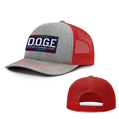 Heather Grey/ Red / OS D.O.G.E Department Of Government Efficiency Trucker Hat maga trump