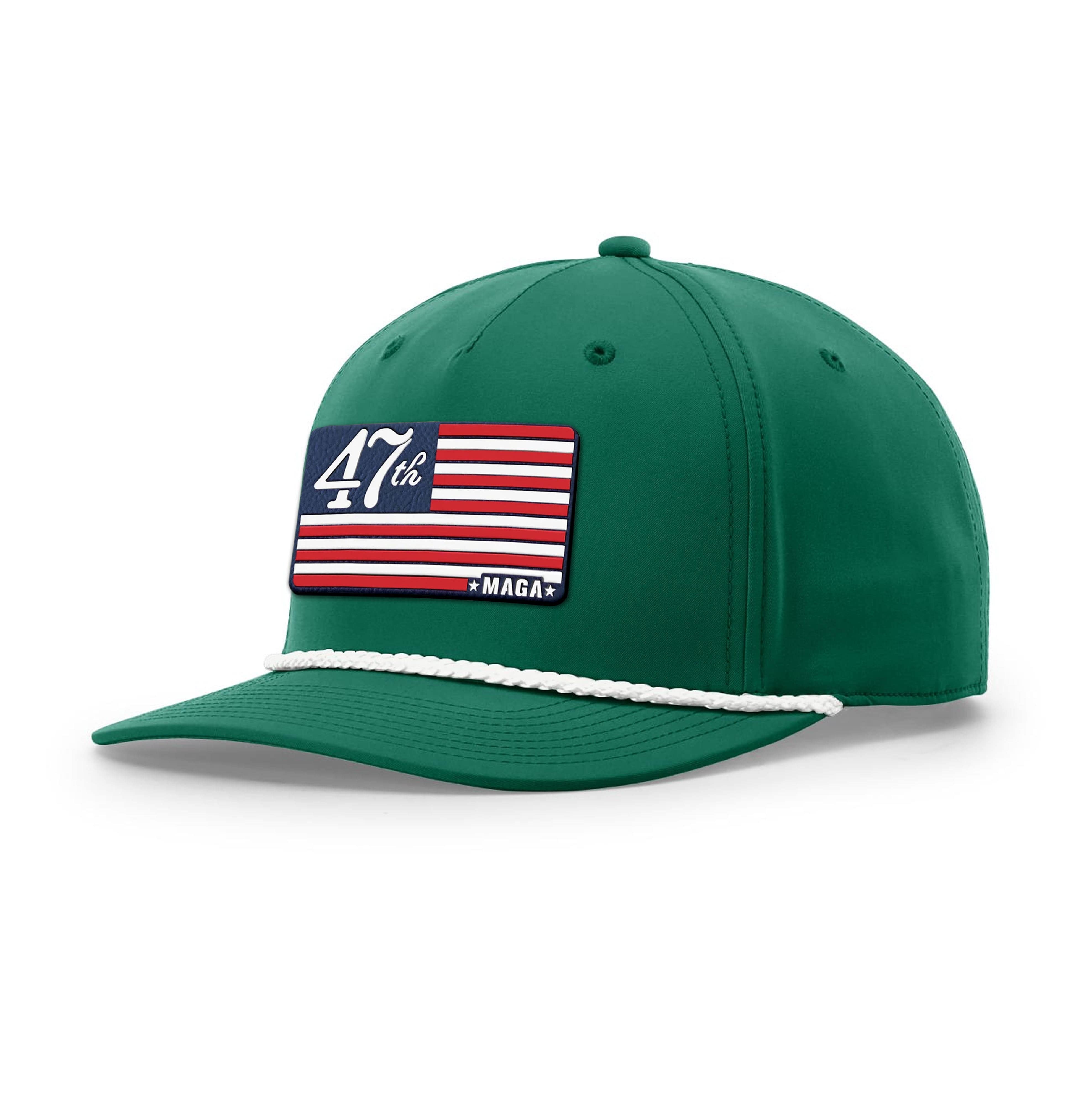 Kelly Green/White MAGA 47 Rope Hat maga trump