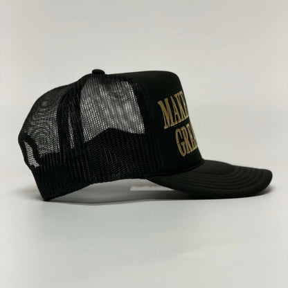 Make America Great Again Black and Gold (MF Hat) maga trump