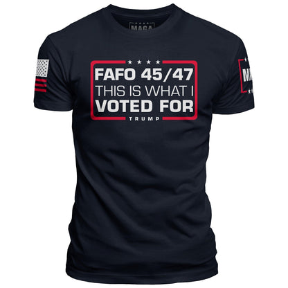 Midnight Navy / XS FAFO 45 47 - This is What I Voted For maga trump