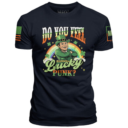 Navy / S Do You Feel Lucky - St Paddy Pete Hegseth maga trump