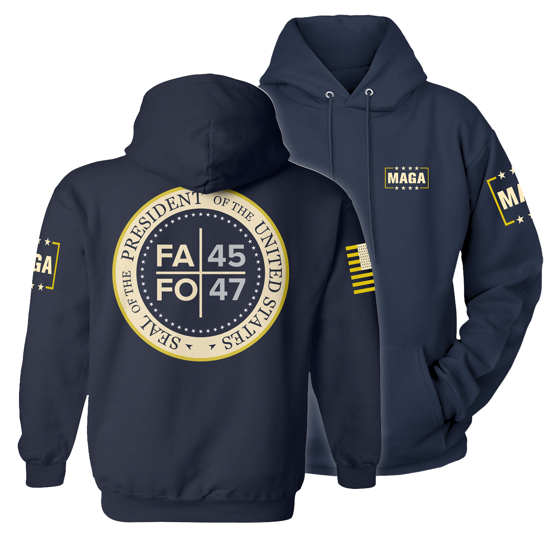 Navy / S FAFO 45/47 Hoodie maga trump