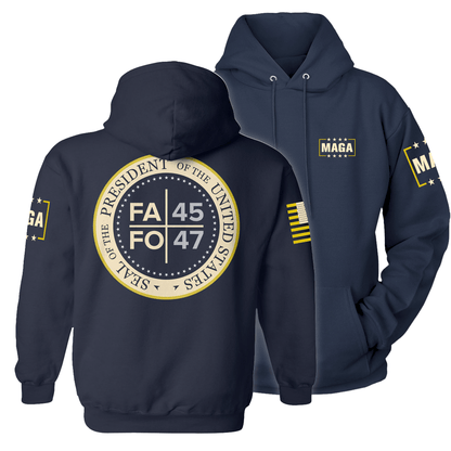 Navy / S FAFO 45/47 Hoodie maga trump