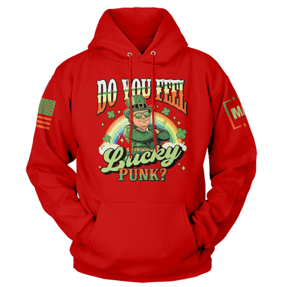 Red / S Do You Feel Lucky - St Paddy Trump Hoodie maga trump