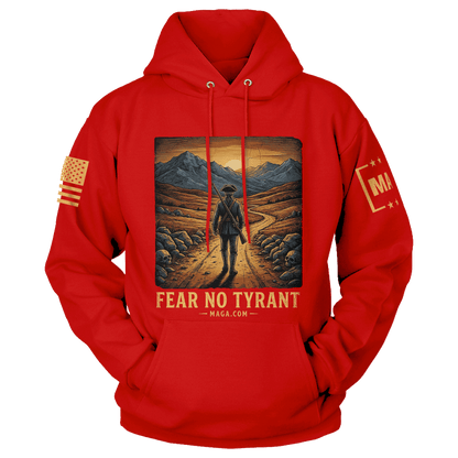 Red / S Fear No Tyrant Hoodie maga trump
