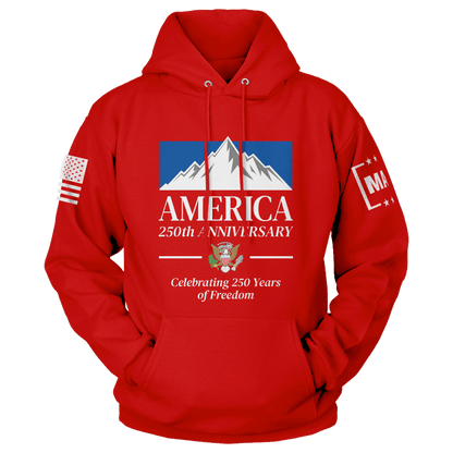 Red / S Mountain Beer America 250th Hoodie maga trump