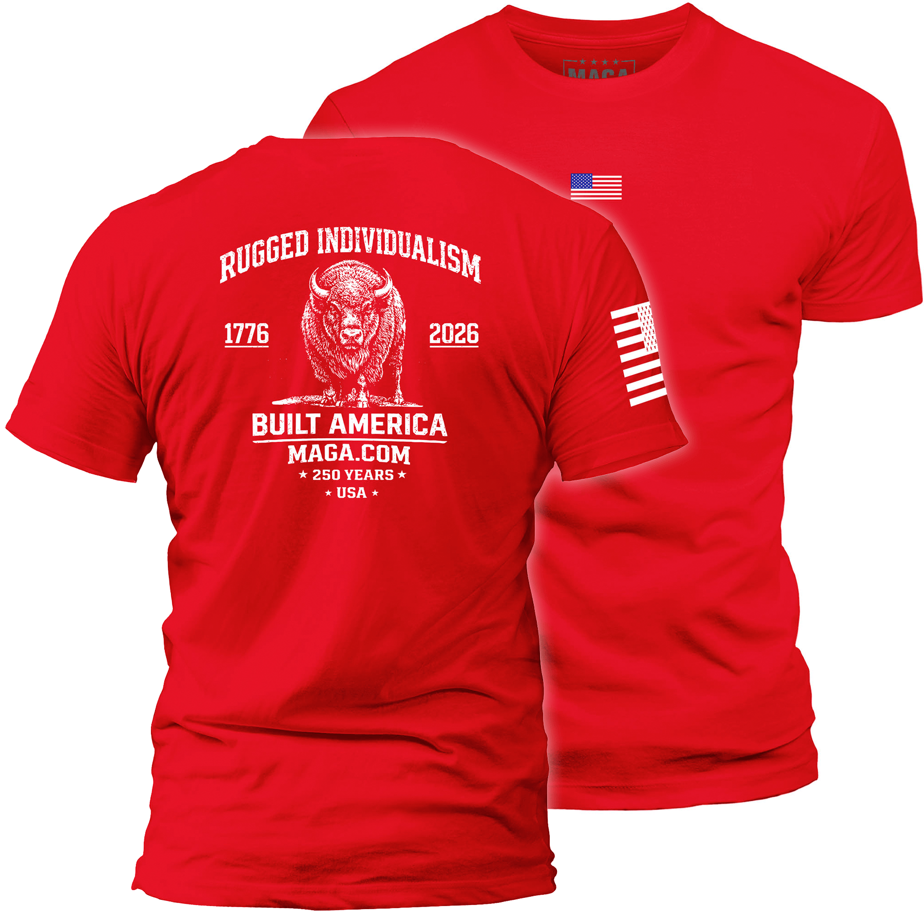 Red / S Rugged Individualism maga trump