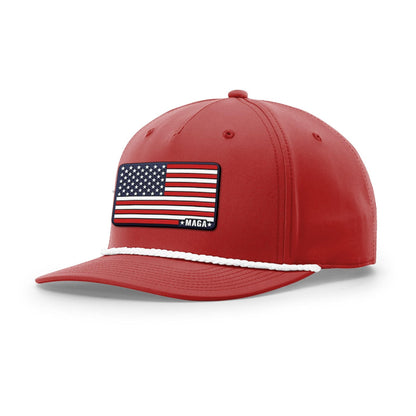 Red/White Maga American Flag Rope Hat maga trump
