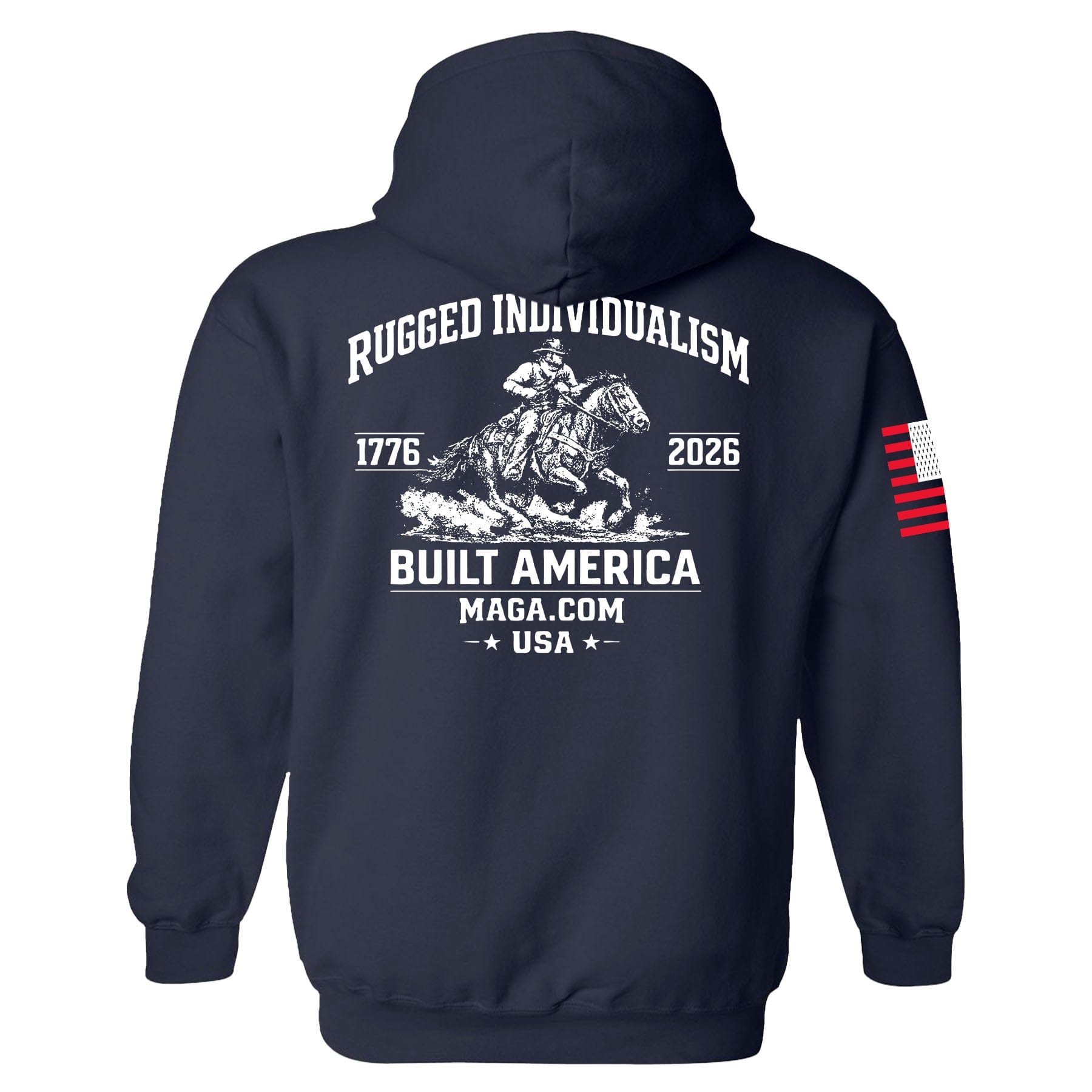 Rugged Individualism Built America Hoodie maga trump