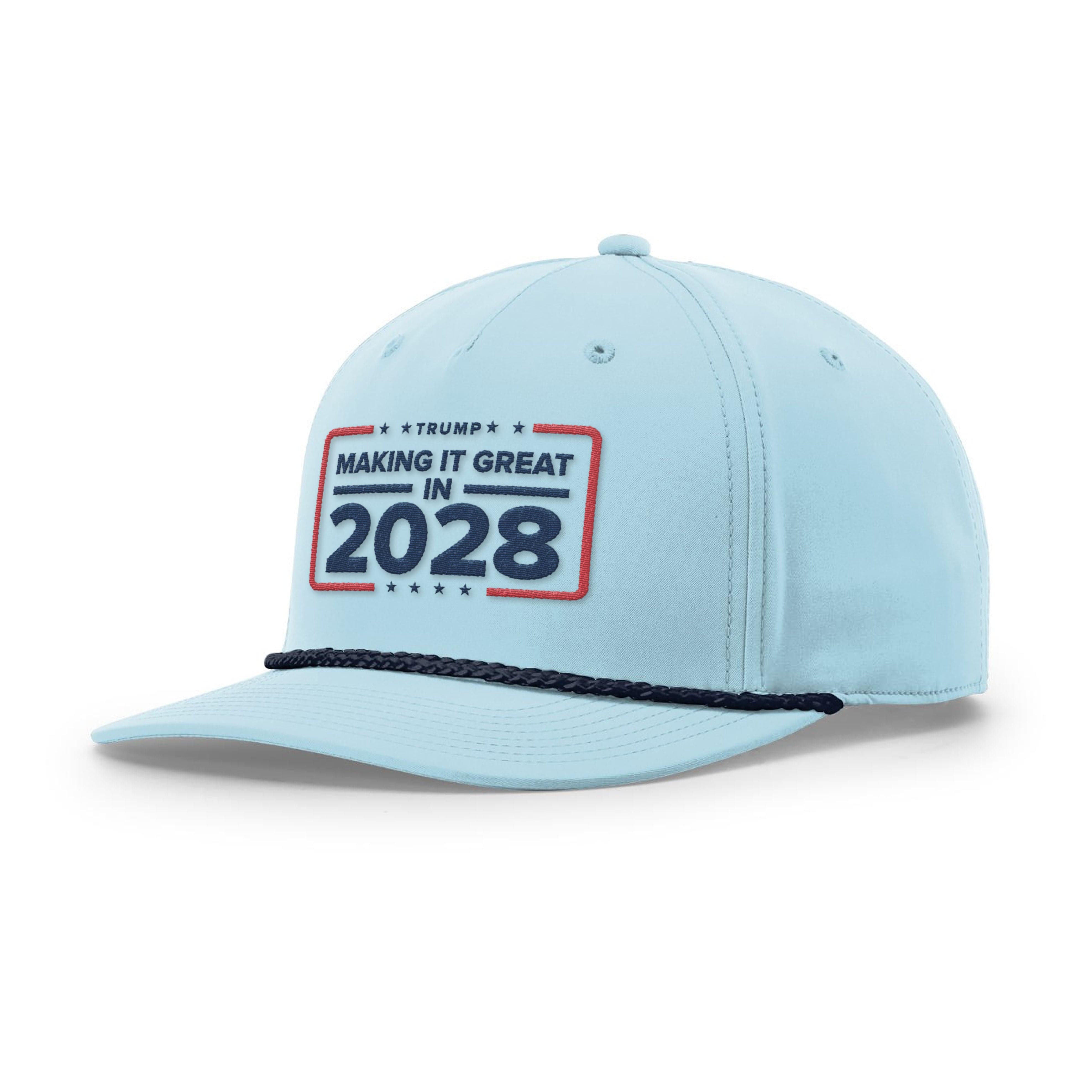Soft Blue/Navy Making it Great in 2028 Rope Hat maga trump