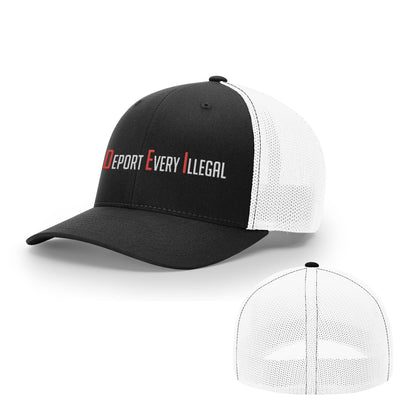 Trucker R-Flex / Black/White / S/M Deport Every Illegal Flexfit Hat maga trump