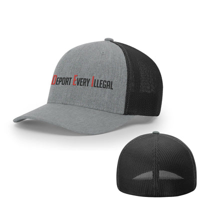 Trucker R-Flex / Heather Gray/Black / S/M Deport Every Illegal Flexfit Hat maga trump