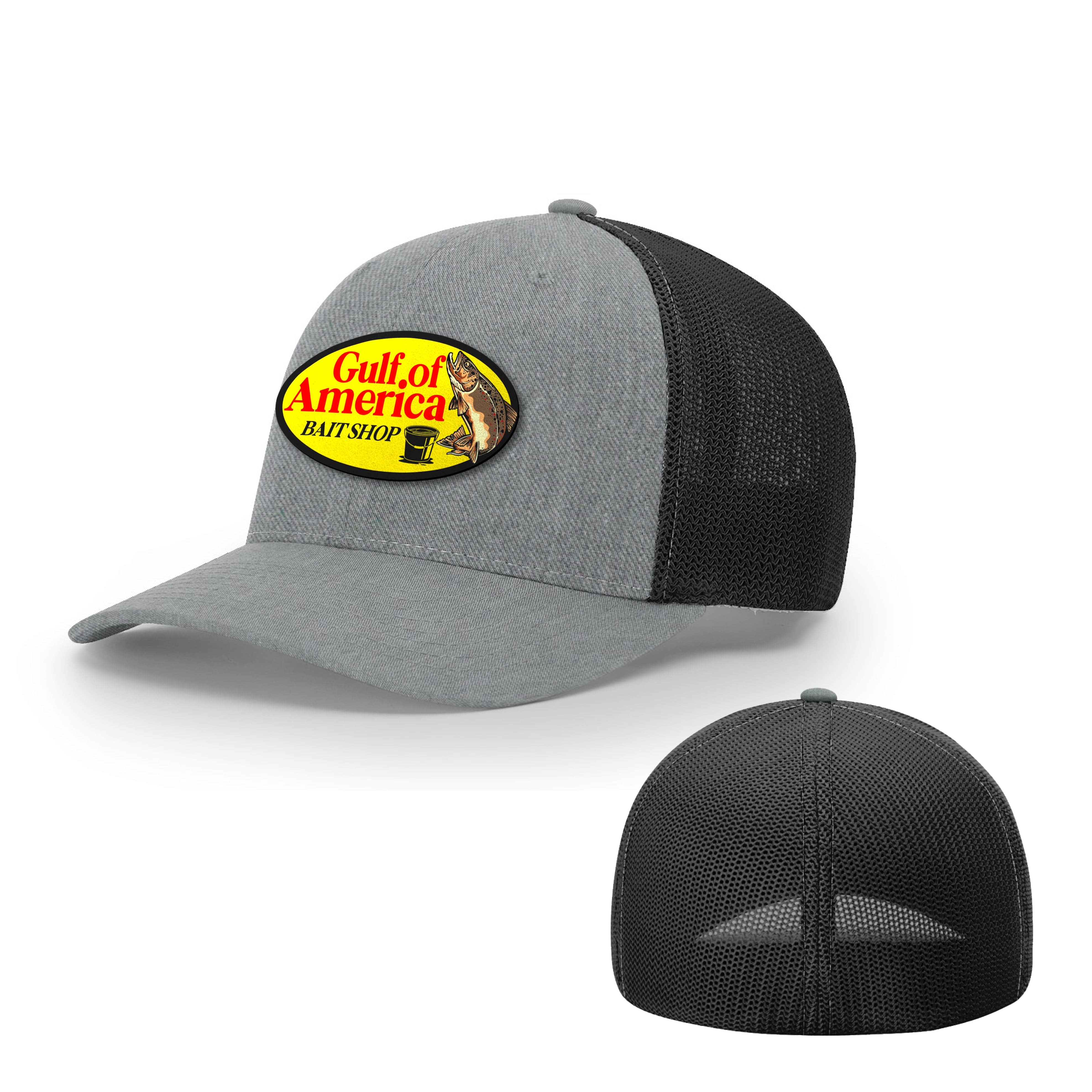 Trucker R-Flex / Heather Gray/Black / S/M Gulf of America Bait Shop Flexfit Hat maga trump