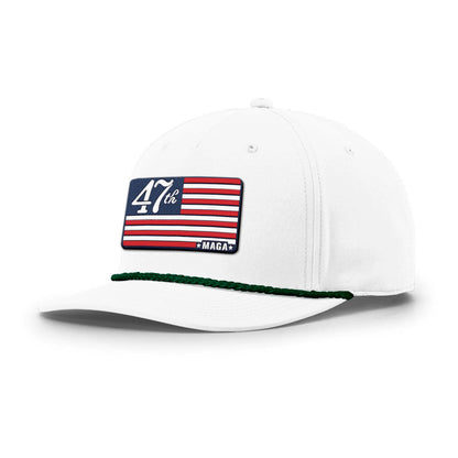 White/Kelly Green MAGA 47 Rope Hat maga trump
