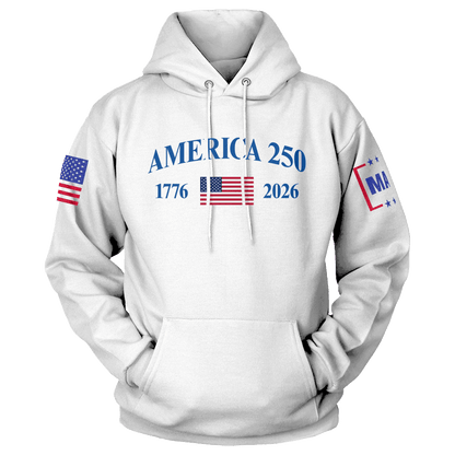 White / S Classic America 250th Hoodie maga trump