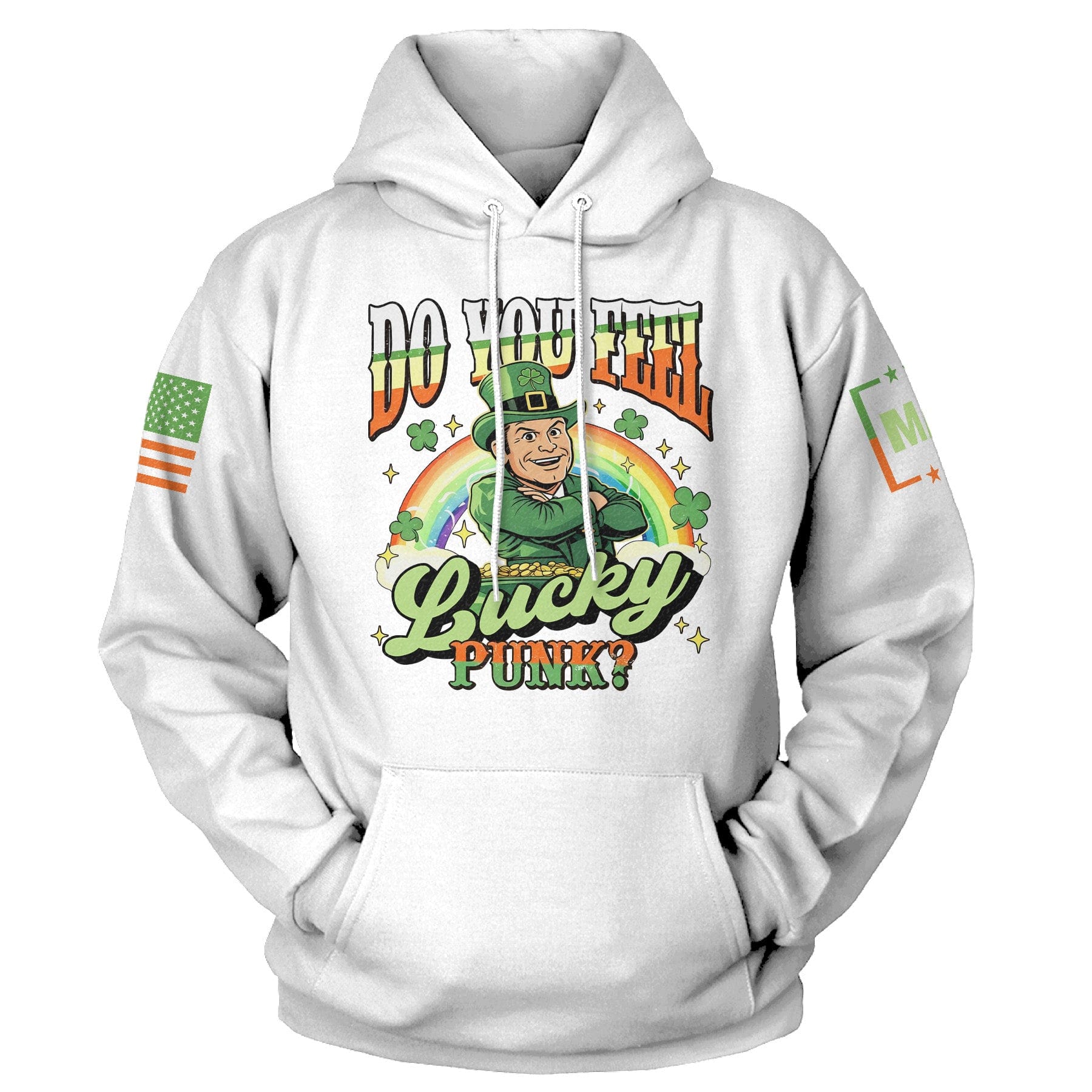 White / S Do You Feel Lucky - St Paddy Pete Hegseth Hoodie maga trump
