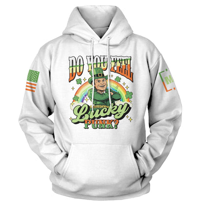 White / S Do You Feel Lucky - St Paddy Pete Hegseth Hoodie maga trump