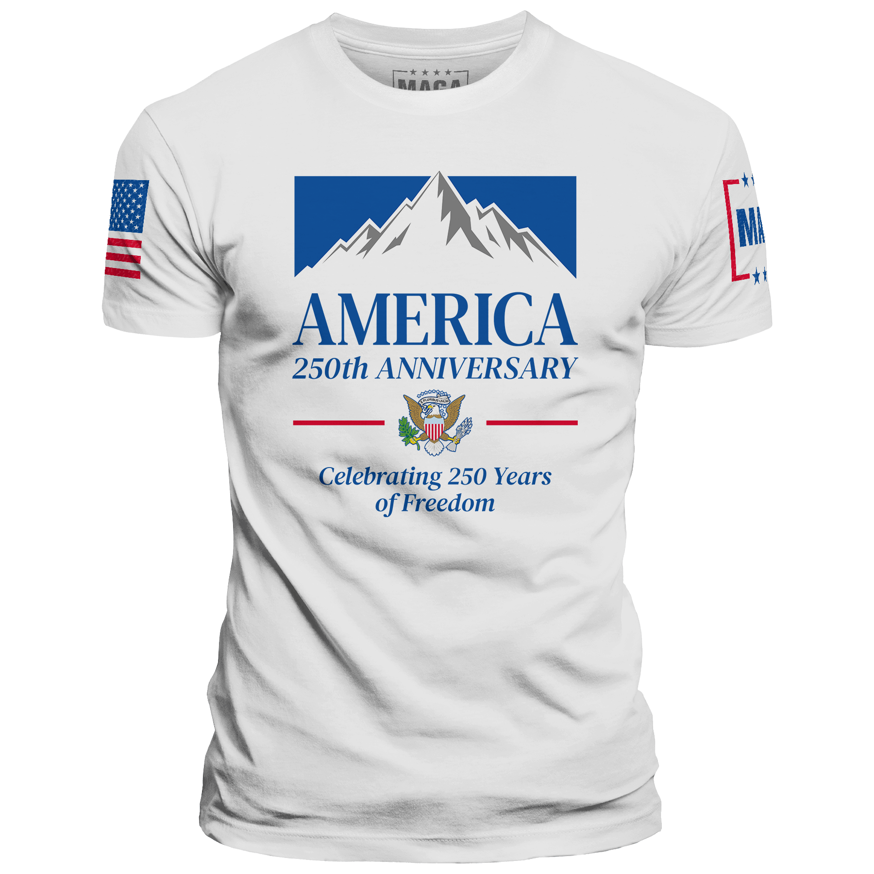 White / S Mountain Beer America 250th maga trump